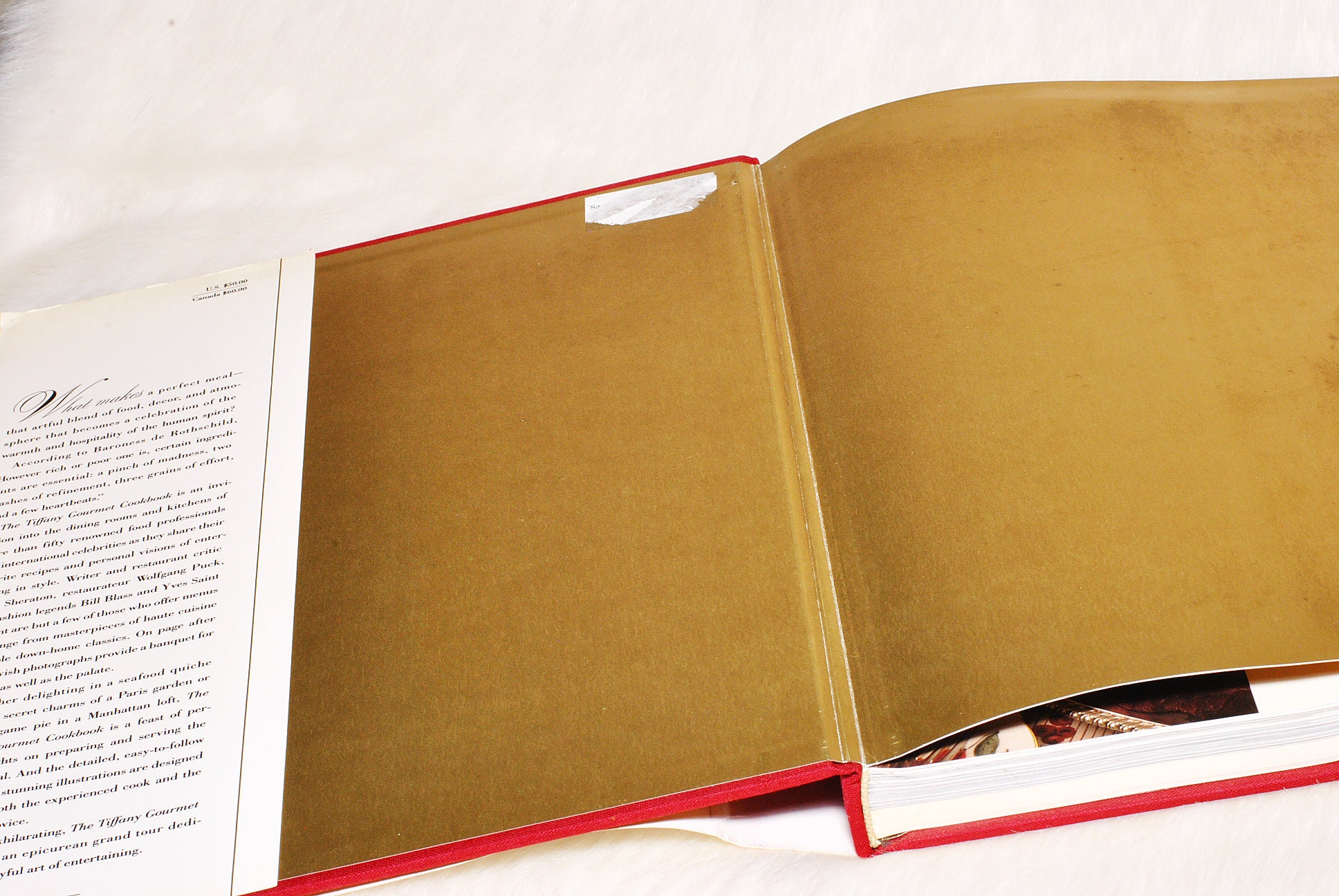 Vintage Collectible Tiffany Gourmet 1992 Cookbook by John Loring