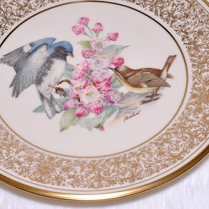 Vintage Collectible Lenox 1980 Black-Throated Blue Warblers Boehm Decor Plate
