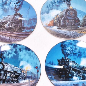 Vintage Collectible 1854 Knowles The Romantic Age of Steam Limited Train Plates