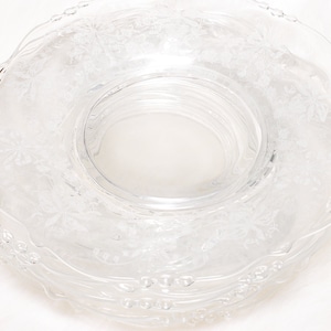 Vintage Collectible Heisey Glass Orchid Pattern Etched 6 Side Salad Plates