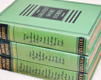 Vintage Collectible Greatest Short Stories 3 Volumes by Collier 1940 Print Books