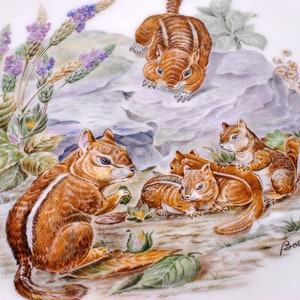 Vintage Collectible Lenox 1976 Eastern Chipmunks Boehm Design Decor Plate
