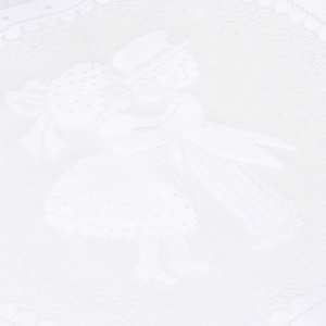 Vintage Collectible Victorian Couple Lace Table Runner Farmhouse Shabby Chic