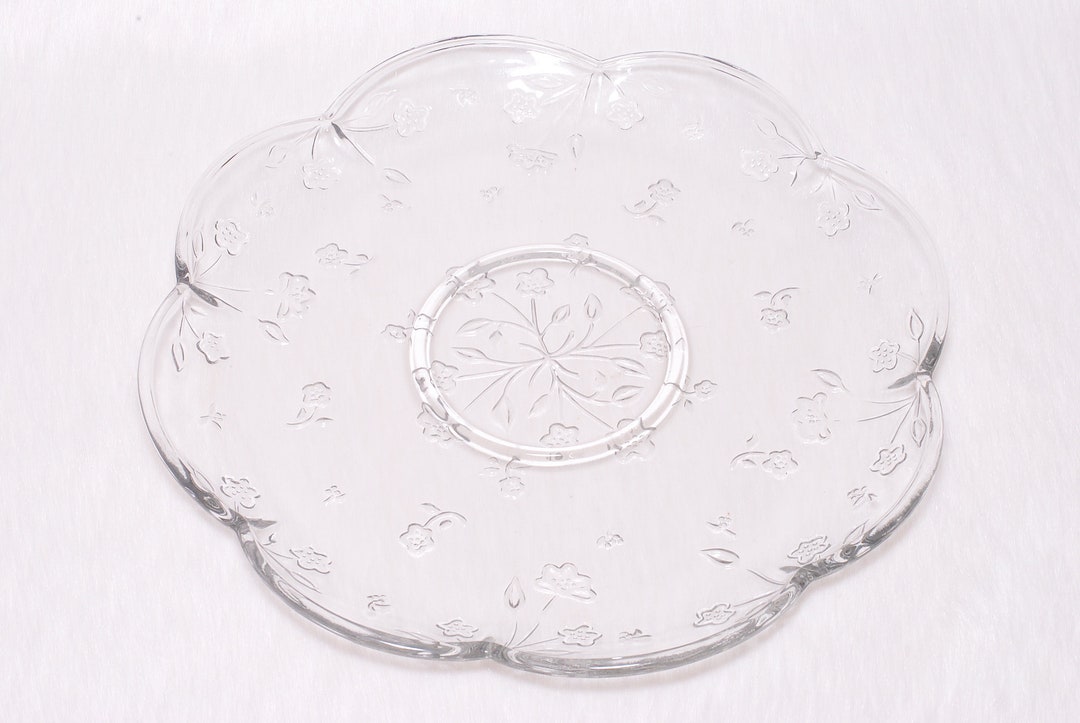 Vintage Collectible Cake Tray Anchor Hocking Glass Savannah Etsy