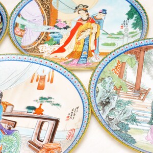 Vintage Collectible 4 Imperial Jingdezhen Beauties of the Red Mansion Plates