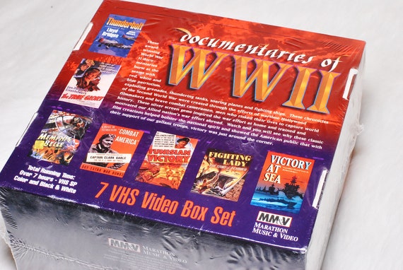 Vintage Collectible 7 VHS Documentaries of WWII Marathon Music