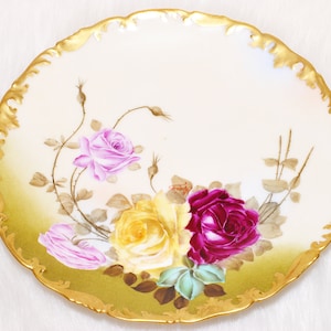Vintage Collectible TV Limoges France Depose Handpainted Artist Signed Plate