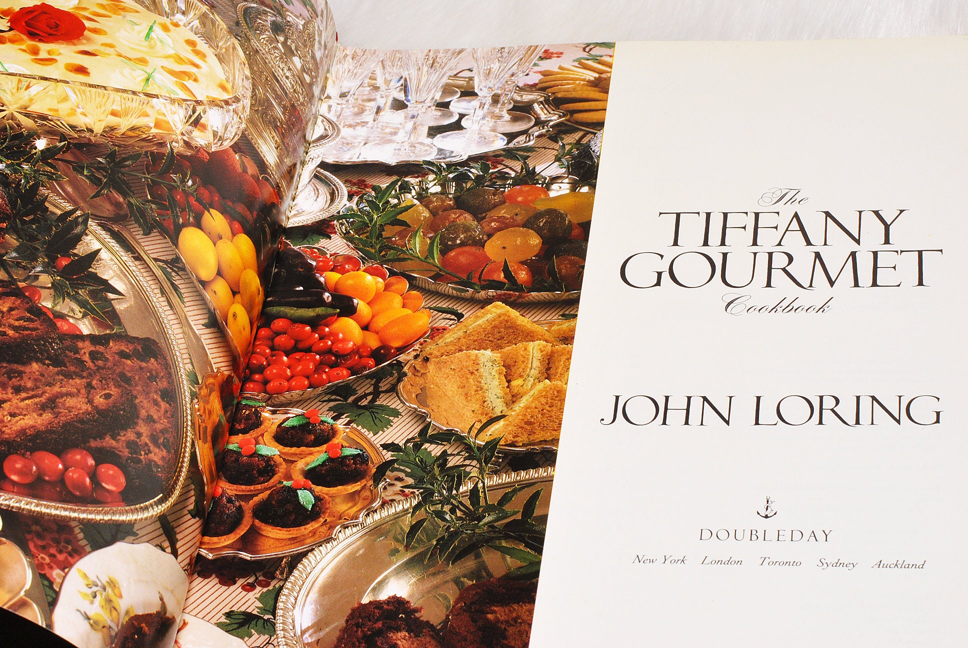 Vintage Collectible Tiffany Gourmet 1992 Cookbook by John Loring