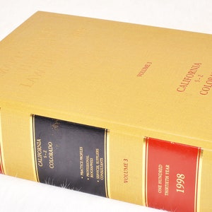 Vintage Collectible Martindale Hubbell Law Dictionary 1998 Volume 3 CA CO