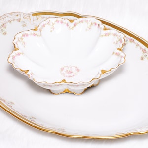 Antique Collectible Wm Guérin Limoges Haviland France Floral Pink Rose Set