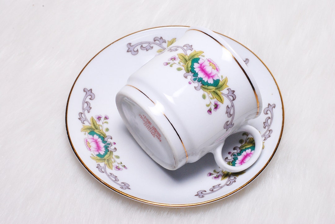 Vintage Collectible Liling China Demitasse Floral Teacup Saucer Decor ...