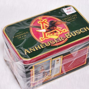 Vintage Collectible Anheuser Busch Craft Beer Embossed Metal Card Set