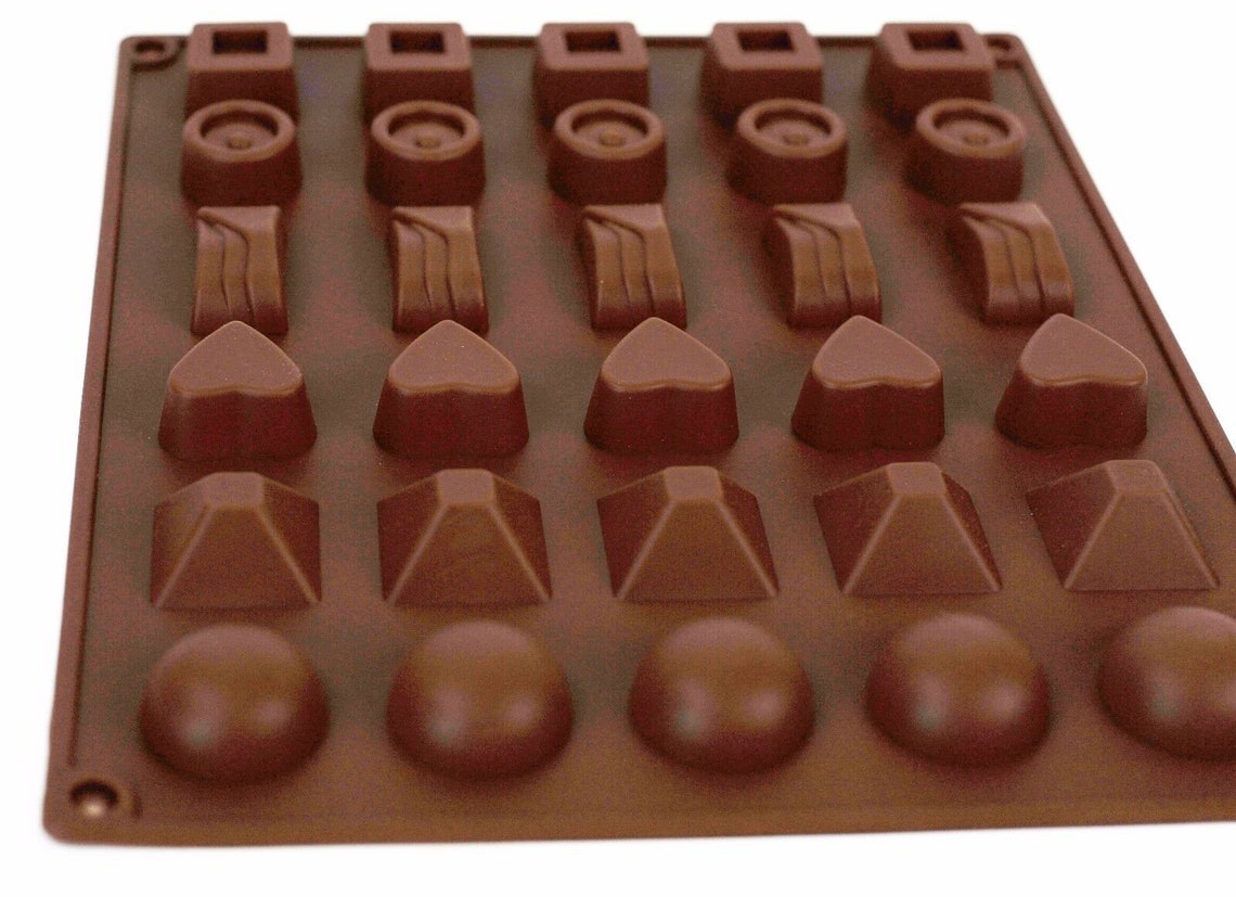 30 Cavity Chocolate Box Mould Tray Non Stick Silicone Tray Etsy