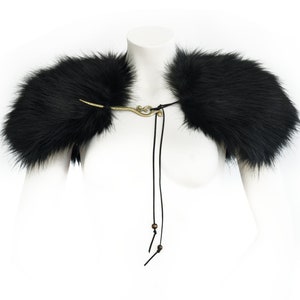 unisex, futro na ramionach, Wiking, imitacja futra, sztuczne futro, sztuczne futro, sztuczne futro, kostium, wiking, futro na ramionach, cosplay, najwyższy, artystyczne futro