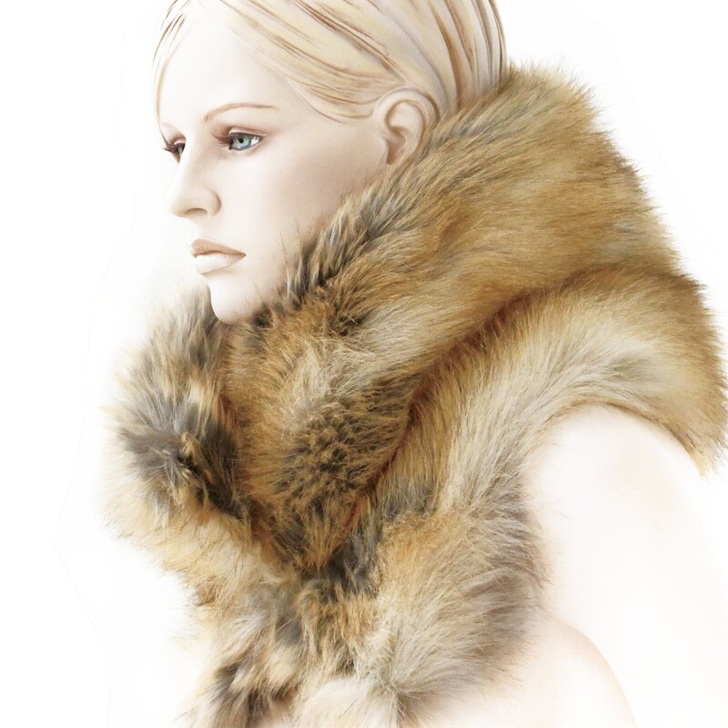 fur collar shawl