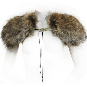 unisex, futro na ramionach, Wiking, imitacja futra, sztuczne futro, sztuczne futro, sztuczne futro, kostium, wiking, futro na ramionach, cosplay, najwyższy, artystyczne futro