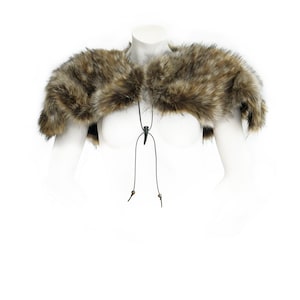 unisex, futro na ramionach, Wiking, imitacja futra, sztuczne futro, sztuczne futro, sztuczne futro, kostium, wiking, futro na ramionach, cosplay, najwyższy, artystyczne futro