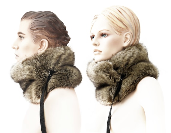 unisex , Kragen,mit,Band+D-Ringen in feinem ,Fell-/ Pelz-Imitat,Webpelz,Kunstfell,Kunstpelz,collar,with,tape+ring,in ,supreme,art fur,