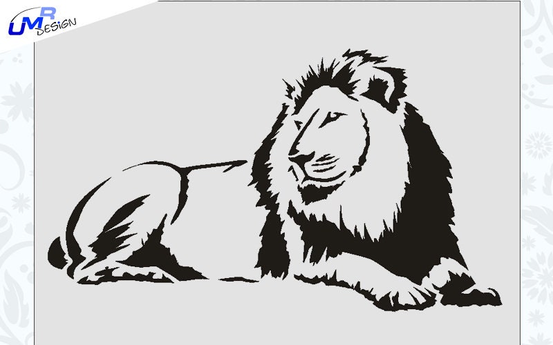 Wand / Textil Schablone W-461 Löwe A4 - Etsy.de