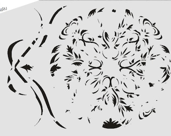 Wall / Textil Stencil W-298 Vintage Siegel A4