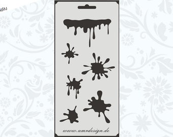 Scrapbook Textil Stencil S-041 Kleckse UMR