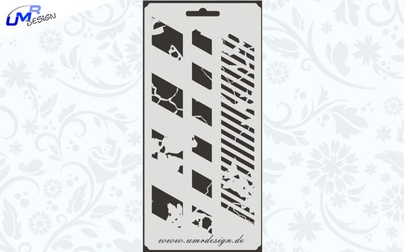 Scrapbook Stencil S-025 Fleur Pattern ~ Craft ~ UMR-Design