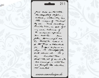 Scrapbook Textil Stencil S-211 Letter UMR