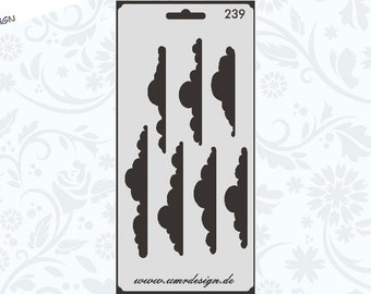 Scrapbook Textil Stencil S-239 Wolken UMR