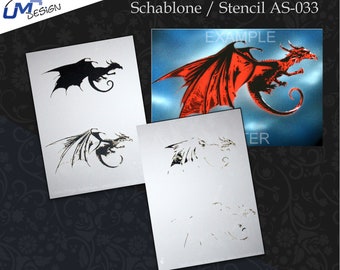 Airbrush Step by Step Schablone AS-003 Drache M