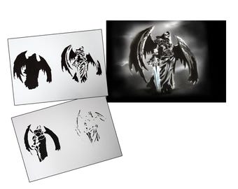 Airbrushstencil Step by Step AS-106 Dark Angel