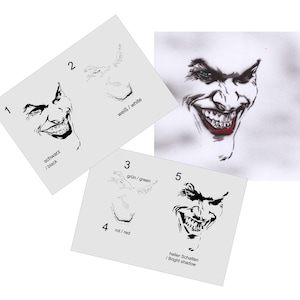 AS-343 Grinser step by step airbrush stencil