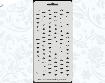 Scrapbook Textil Stencil S-062 Karo  UMR