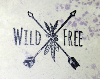 Stamp ST-033 Wild and Free 5cm x 5,5cm