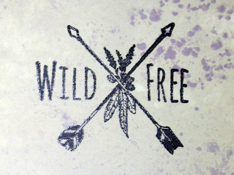 Stempel ST-033 Wild and Free 5cm x 5,5cm Bild 1