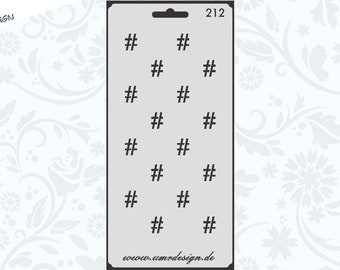 Scrapbook Textil Stencil S-212 Hashes UMR