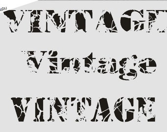 Wall / Textil Stencil W-370 VintageA4