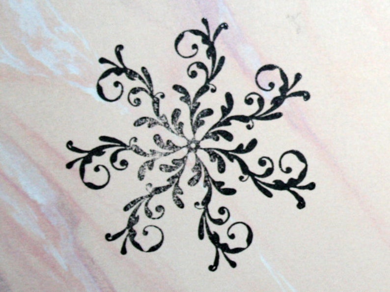 Stempel ST-019 Floral Flocke 5cm x 5cm Bild 1