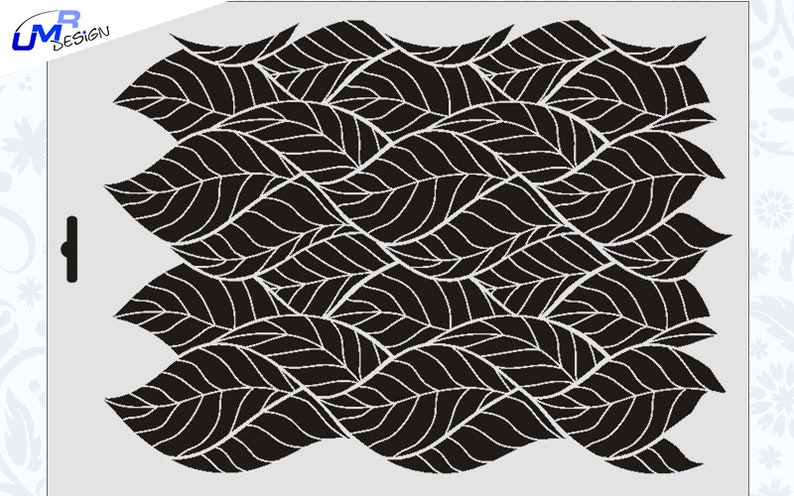 Wand / Textil Schablone W-312 Blätter A4 Bild 1