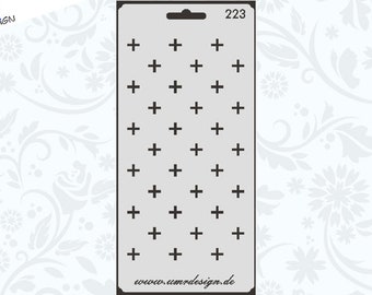 Scrapbook Textil Schablone S-223 Crosses UMR
