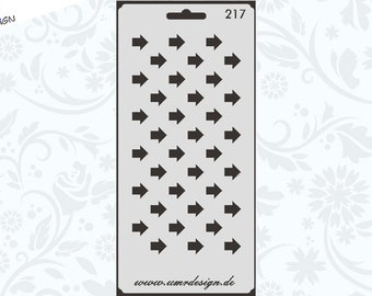 Scrapbook Textil Stencil S-217 Arrow UMR