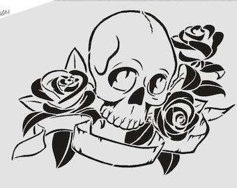 Wall / Textil Stencil W-123 Tattoo A4