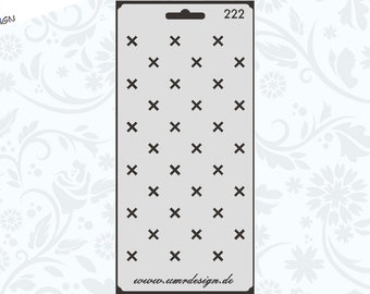 Scrapbook Textil Stencil S-222 Crosses UMR