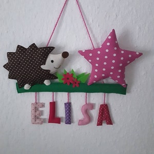 Mural, door sign, with name, decoration, children&#39;s room, for girls, for boys,
