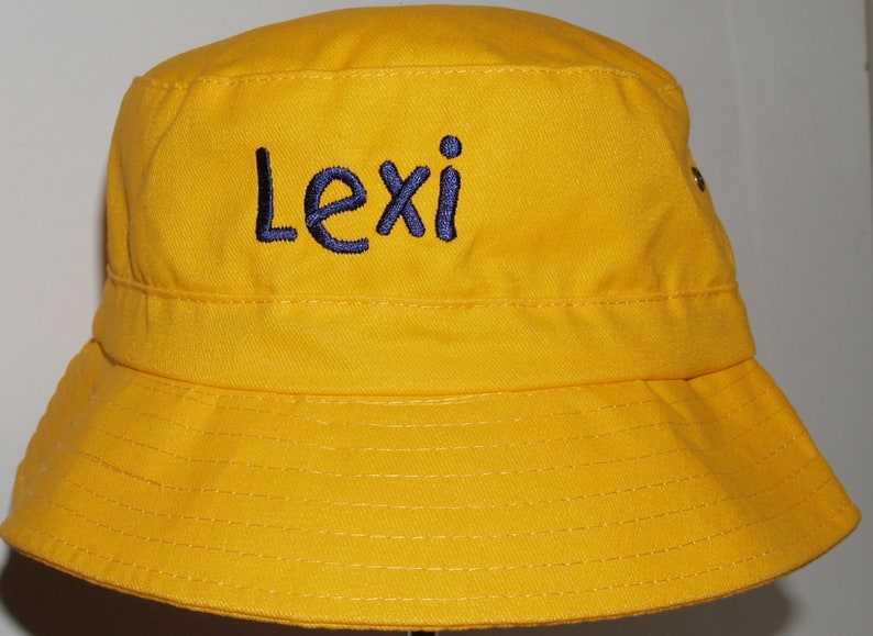 Personalised Embroidered Bucket Hats for Kids Etsy