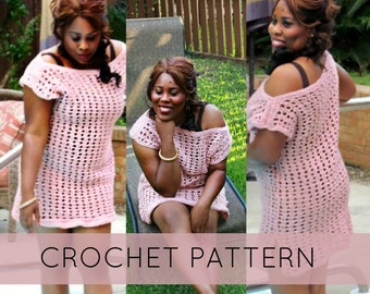 Crochet Pattern//Crochet Swimsuit Cover// Crochet Tunic PATTERN pdf