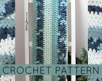 Striped Crochet Blanket| Crochet Blanket| Simple Crochet Blanket| (PATTERN ONLY) Instant PDf Download