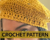 Crochet Beret/Easy Crochet Beret/Crochet Tam/Crochet Tam, Tam/SUNBURST Beret (PATTERN) pdf Instant Download