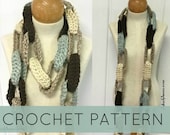 Crochet Scarf//Chain Loop Crochet Scarf// Crochet Loop Scarf//(PATTERN) pdf Instant Download