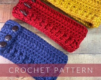 Crochet Textured Headband/Crochet Headband// Crochet Ear Warmer //Crochet Adjustable Headband (PATTERN) pdf Instant Download