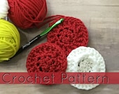 Crochet Scrubbers| Crochet Scrubby with Grip| Round Crochet Dishcloth | (PATTERN ONLY) Instant PDf Download